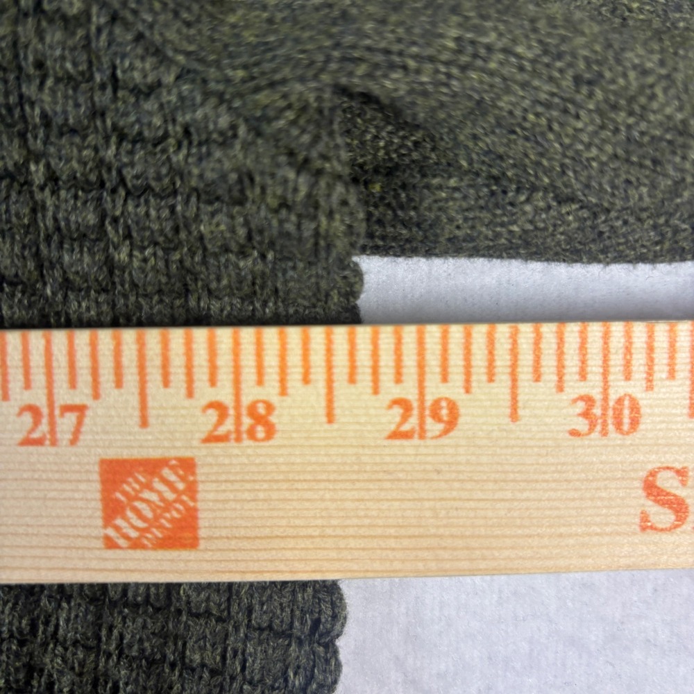 Tricots St Raphael Mens 3X Olive Green Waffle Knit Quarter Zip Elbow Patch 3XL - Picture 4 of 11